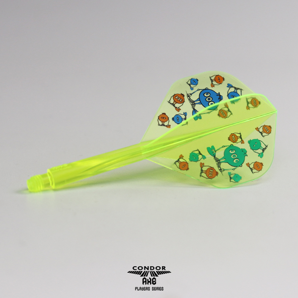 CONDOR AXE Dart Flights - Standard Shape - GT MONSTER - Clear Yellow