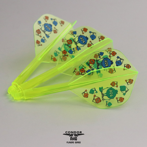 CONDOR AXE Dart Flights - Standard Shape - GT MONSTER - Clear Yellow - Image 2