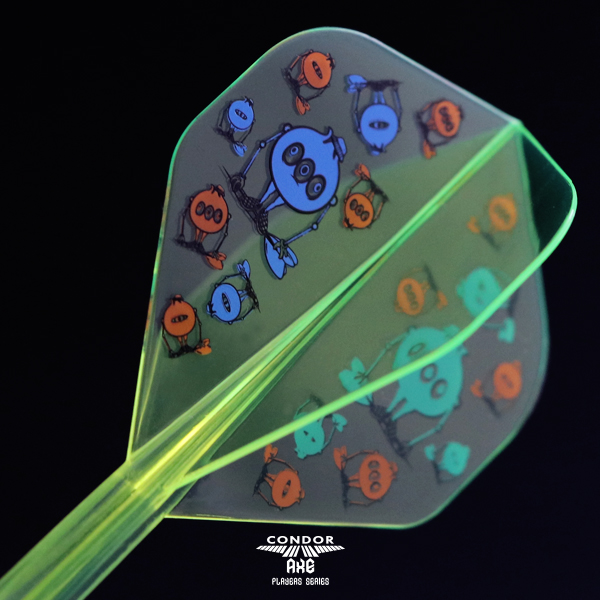 CONDOR AXE Dart Flights - Standard Shape - GT MONSTER - Clear Yellow - Image 3