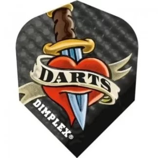 Harrows Dimplex Dart Flights - Std - Heart Dagger