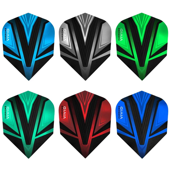 Harrows Vivid Dart Flights - Std - Dark Blue - Image 2