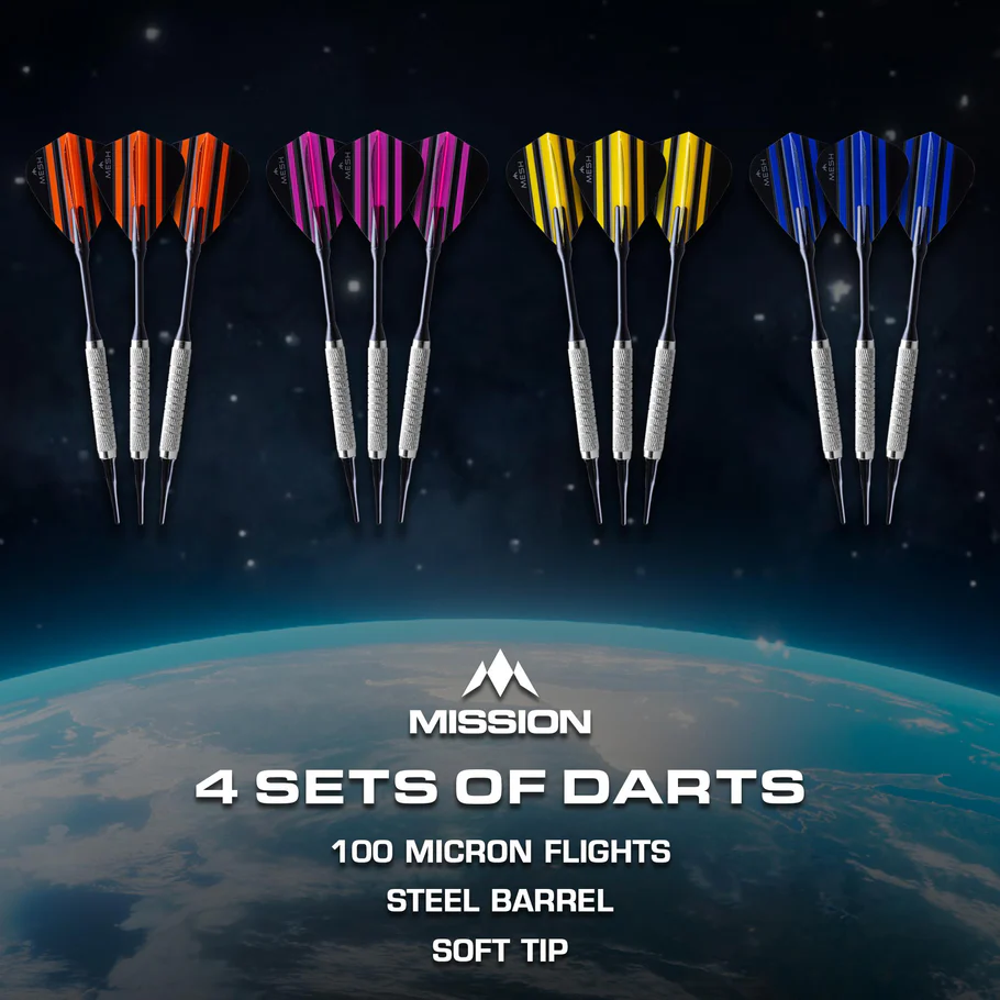 Mission G220 Professional Electronic Soft tip Dartboard-16 players-28 Games-4 Sets of Darts - Image 5