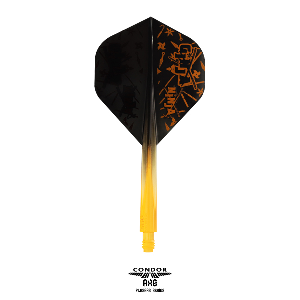 CONDOR AXE Dart Flights - Standard Shape - GINJA NINJA - CANADIAN MATT CAMPBELL - Black-Orange - Image 4