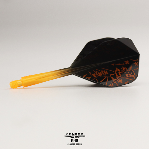 CONDOR AXE Dart Flights - Standard Shape - GINJA NINJA - CANADIAN MATT CAMPBELL - Black-Orange - Image 5