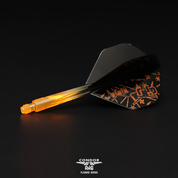 CONDOR AXE Dart Flights - Standard Shape - GINJA NINJA - CANADIAN MATT CAMPBELL - Black-Orange - Image 6