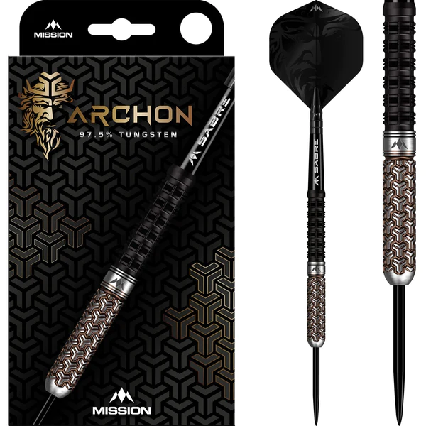 Mission Archon Darts - Steel Tip - 97.5% - Black & Bronze PVD - 26g