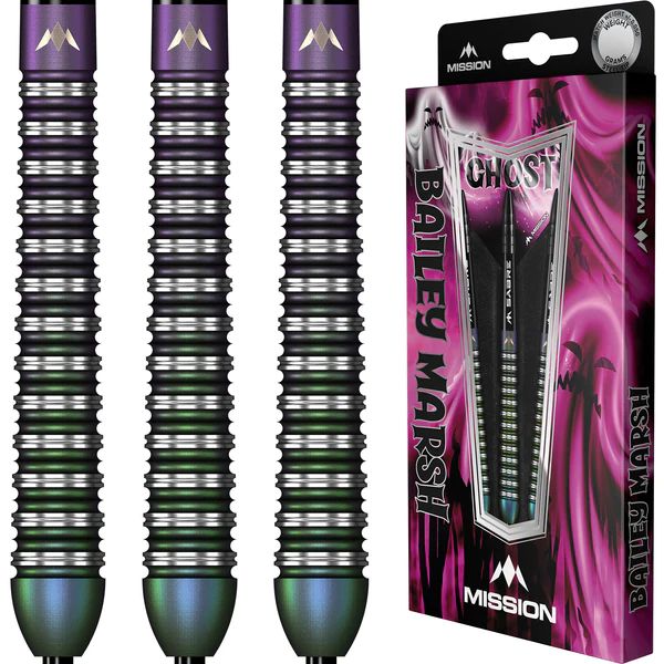 Mission Bailey Marsh Darts - Steel Tip - 90% - Coral PVD Coating - Ghost - 23g - Image 3