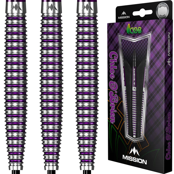 Mission Chloe OBrien Darts - Steel Tip - 95% - Electro Purple - 23g - Image 3