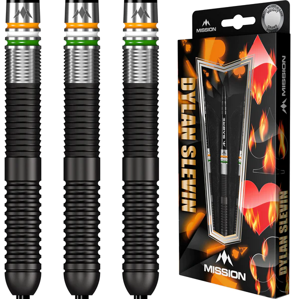 Mission Dylan Slevin Darts - Steel Tip - 90% - Black Titanium - Oceans - 23g - Image 3
