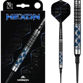 Mission Hexon Darts - Soft Tip - Blue PVD - 18g