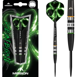 Mission Robyn Byrne Darts - Steel Tip - 90% - Black Titanium - 25g