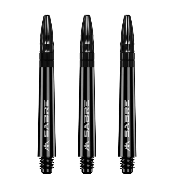 Mission Sabre Shafts - Polycarbonate Dart Stems - Black - Black Aluminum Top - Image 3