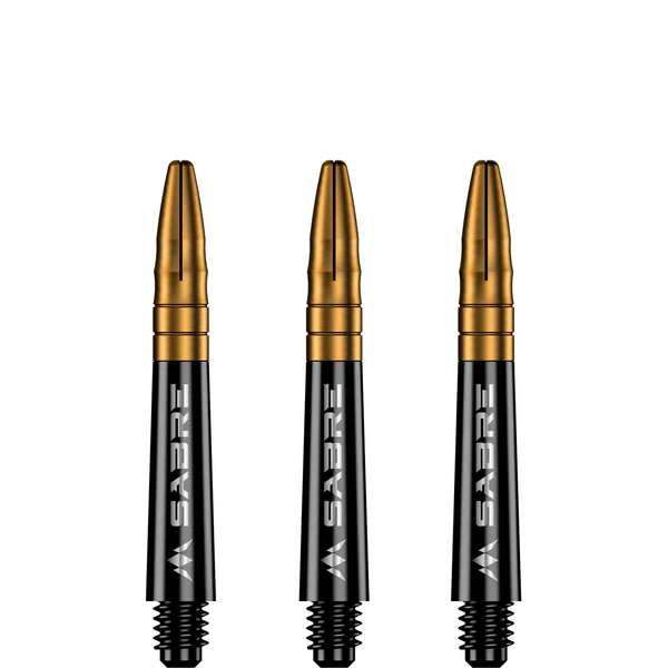 Mission Sabre Shafts - Polycarbonate Dart Stems - Black - Gold Aluminum Top - Image 5