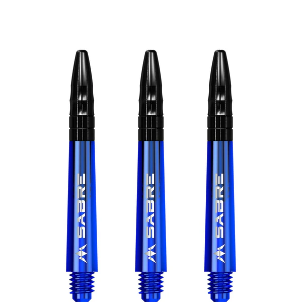 Mission Sabre Shafts - Polycarbonate Dart Stems - Blue - Black Aluminum Top - Image 4
