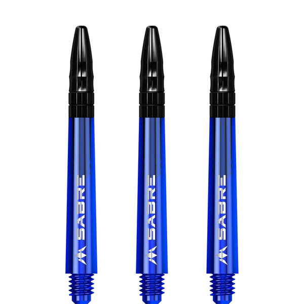 Mission Sabre Shafts - Polycarbonate Dart Stems - Blue - Black Aluminum Top - Image 5