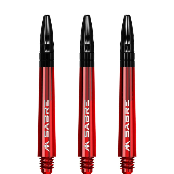 Mission Sabre Shafts - Polycarbonate Dart Stems - Red - Black Aluminum Top - Image 5