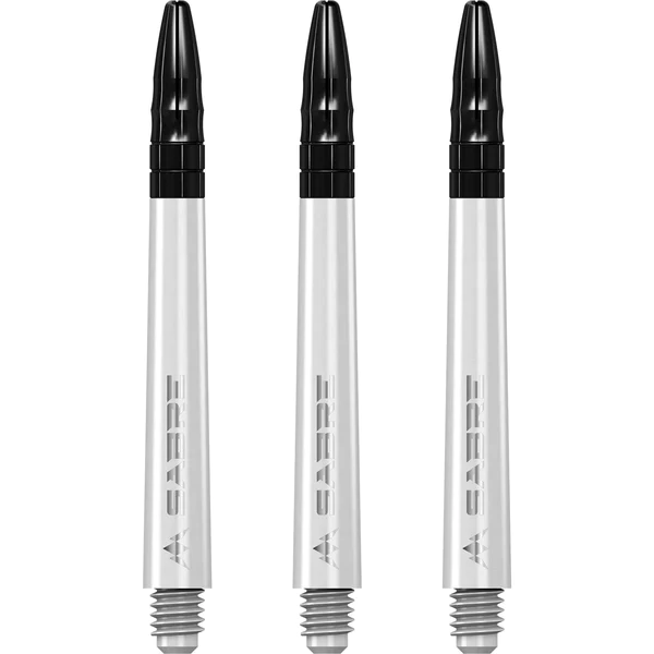 Mission Sabre Shafts - Polycarbonate Dart Stems - White - Black Aluminum Top - Image 2