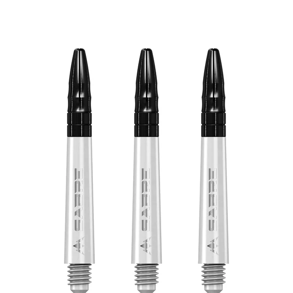 Mission Sabre Shafts - Polycarbonate Dart Stems - White - Black Aluminum Top - Image 4