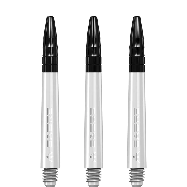 Mission Sabre Shafts - Polycarbonate Dart Stems - White - Black Aluminum Top - Image 5