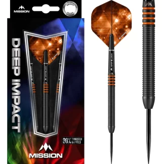 Mission Deep Impact Darts - Steel Tip - M4 - Black-Orange - 26g