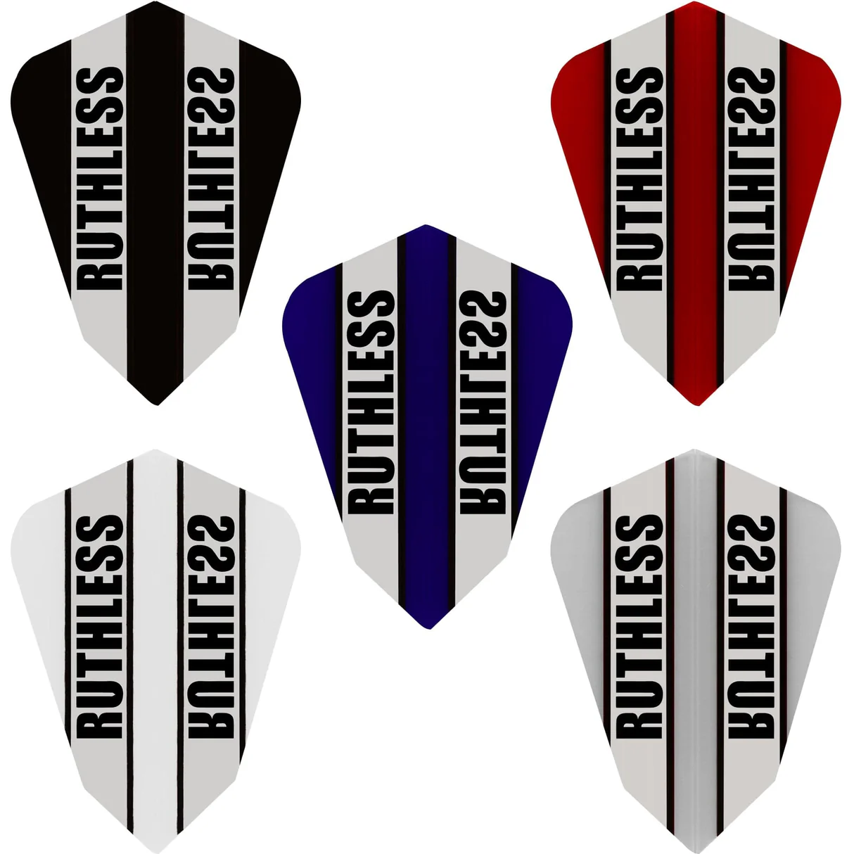 Ruthless - Clear Panel - Dart Flights - 1943 - Fantail - Blue - Image 2