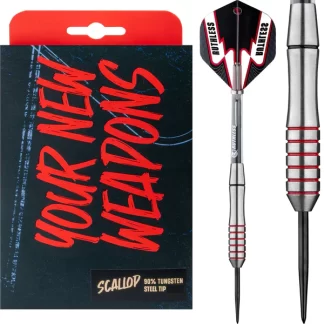 Ruthless - Scallop Darts - Steel Tip - Front Ring - Black & Red - 29g