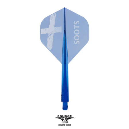CONDOR AXE Dart Flights - Soots - Standard Shape - Clear Blue - Image 2