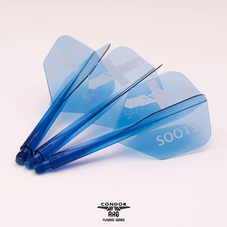 CONDOR AXE Dart Flights - Soots - Small Shape - Clear Blue - Image 3